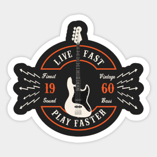 Live Fast Play Faster - Jazz Sticker